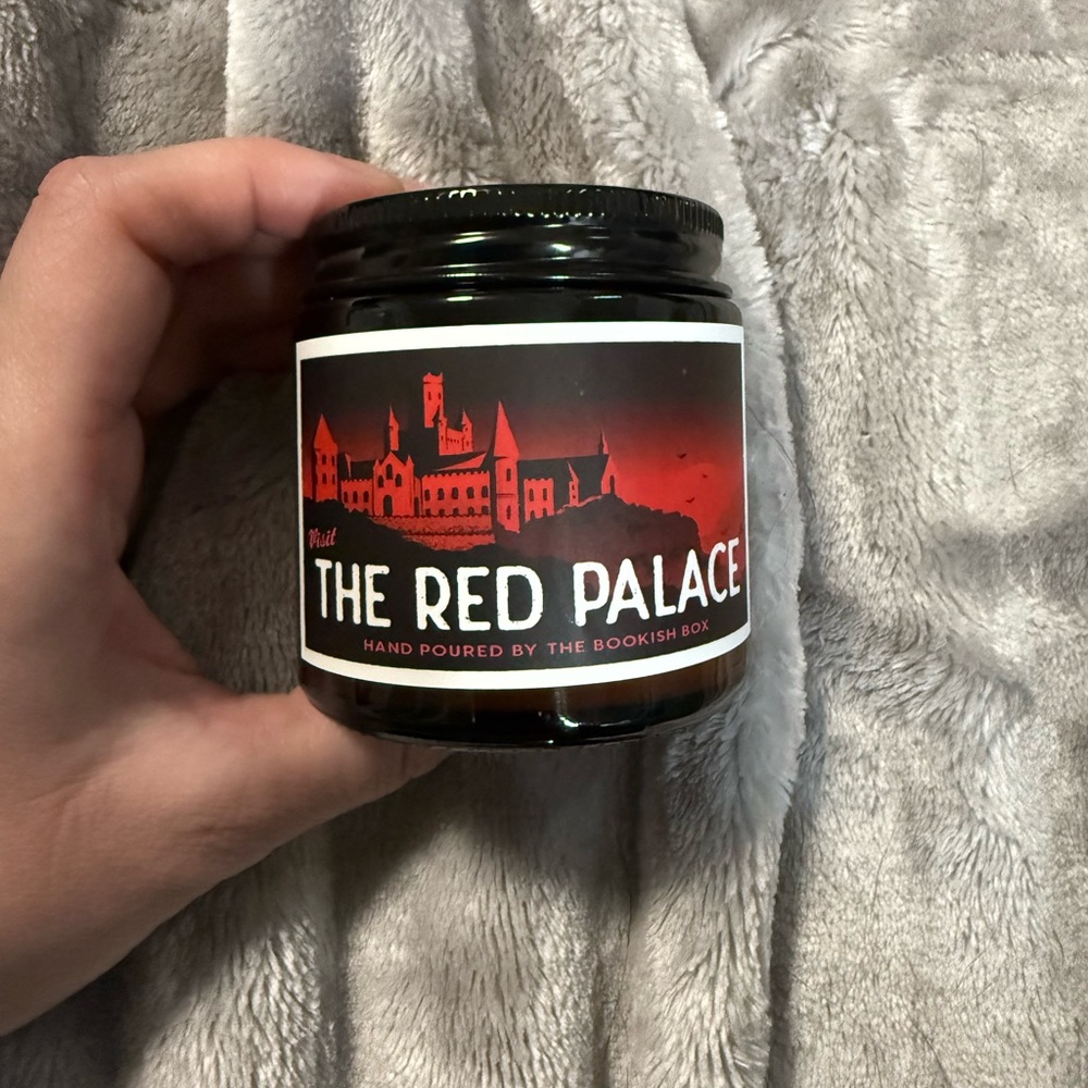 The Bookish Box The Red Palace from King of Battle and Blood Literary Candle